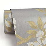 Advantage 2810-C360501 Ellen Silver Floral Wallpaper