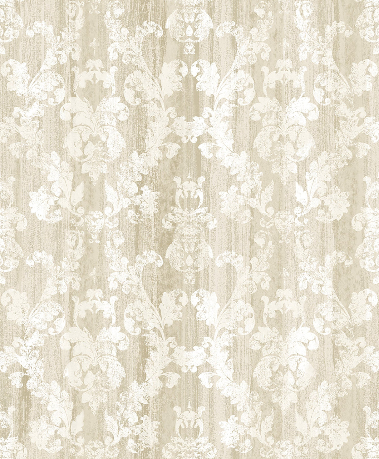 Advantage 2810-SH01024 Camilia Beige Damask  Wallpaper