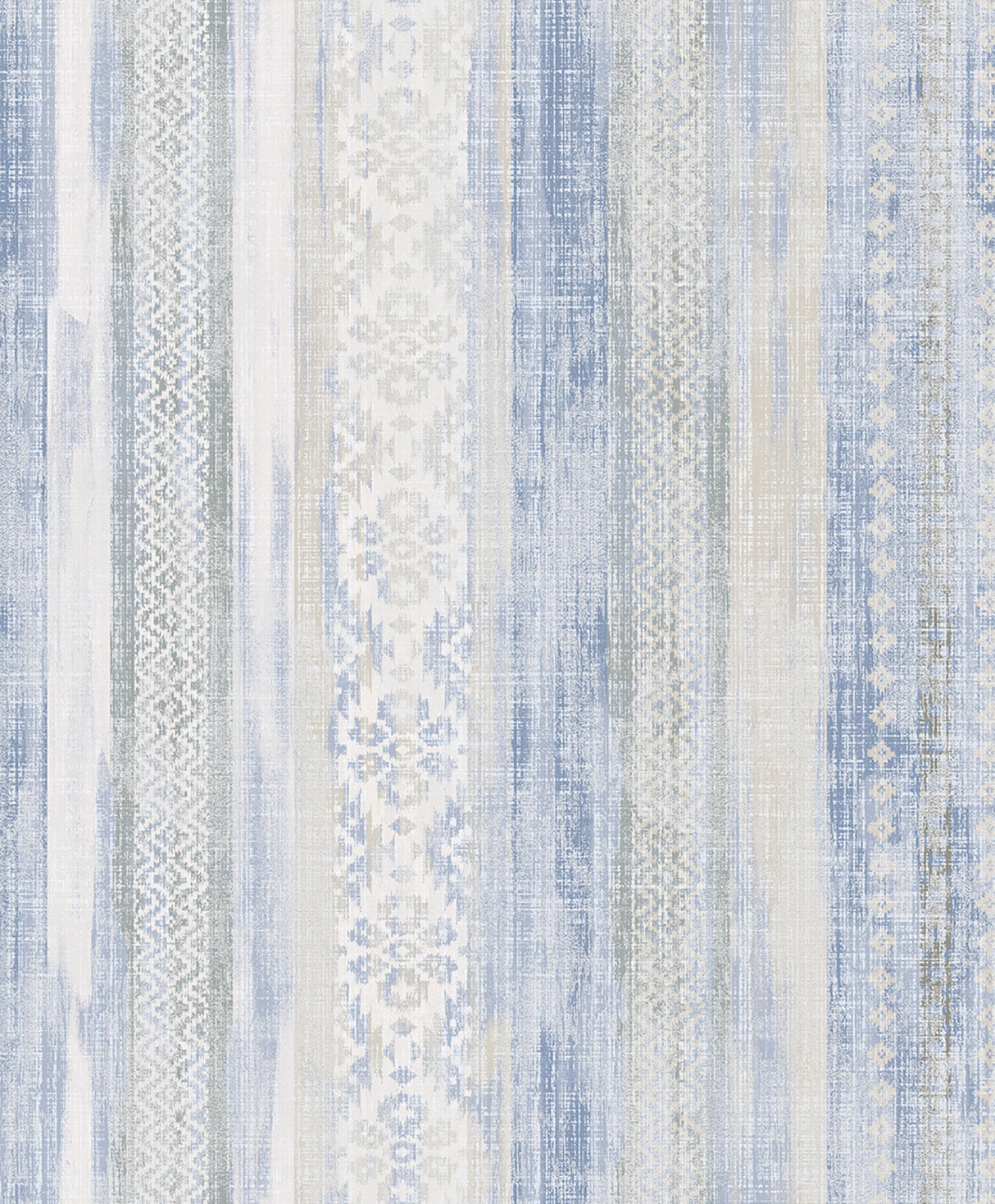 Advantage 2810-SH01084 Blair Blue Ikat Stripe  Wallpaper