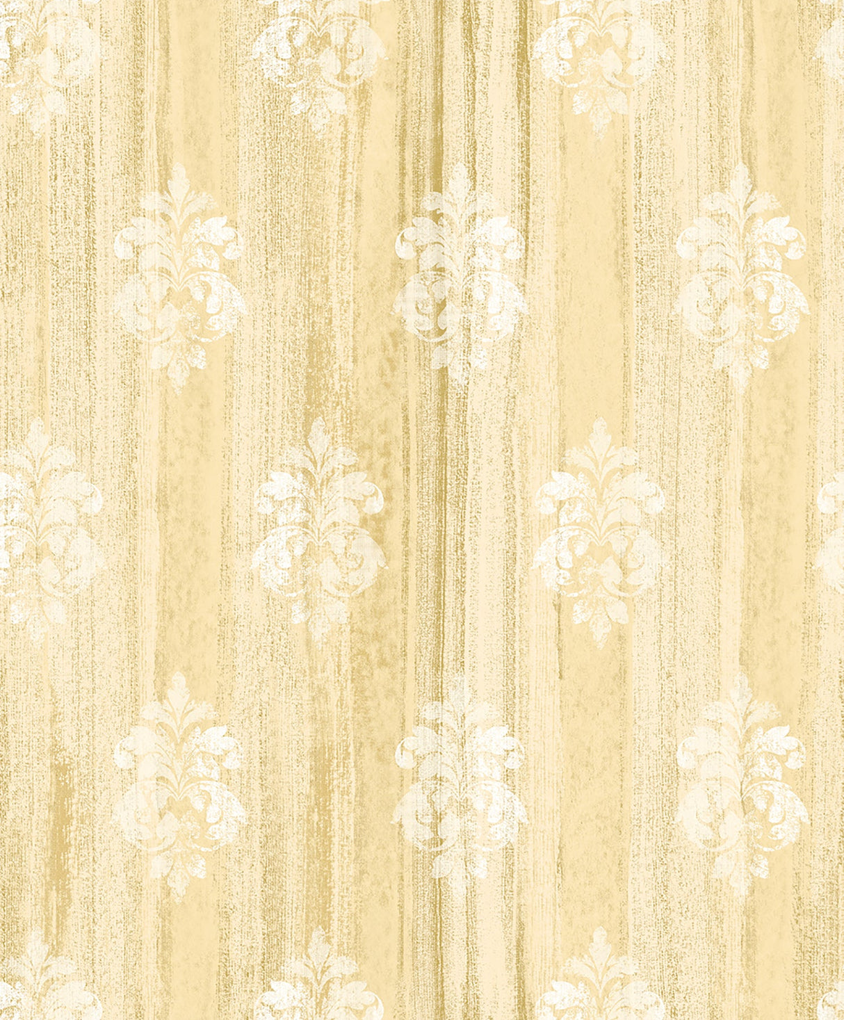 Advantage 2810-SH01122 Alison Yellow Damask Motif  Wallpaper