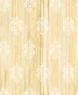Advantage 2810-SH01122 Alison Yellow Damask Motif  Wallpaper