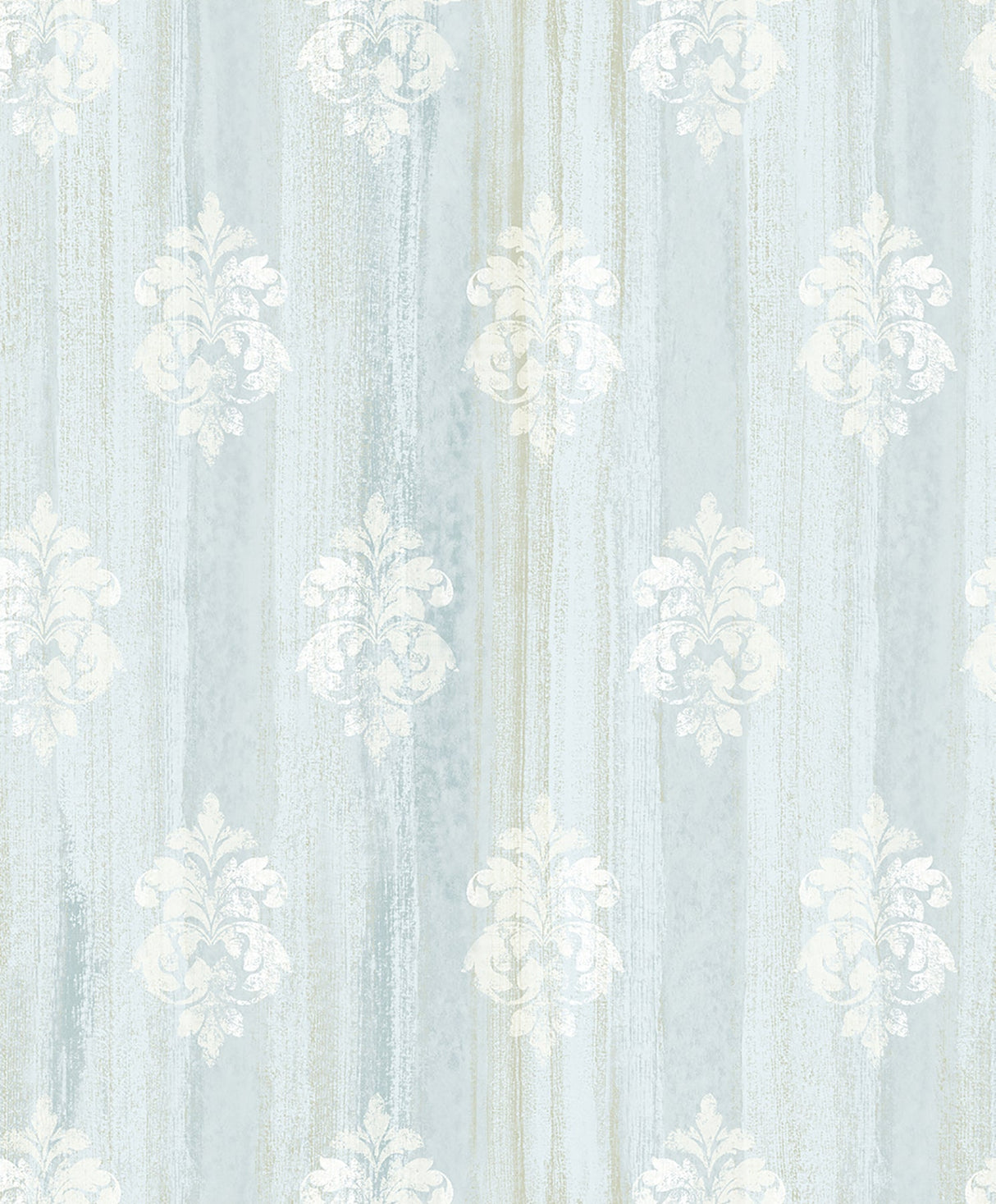 Advantage 2810-SH01123 Alison Aqua Damask Motif  Wallpaper