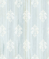 Advantage 2810-SH01123 Alison Aqua Damask Motif  Wallpaper