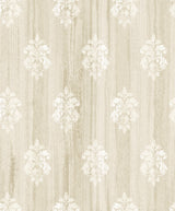 Advantage 2810-SH01124 Alison Beige Damask Motif  Wallpaper