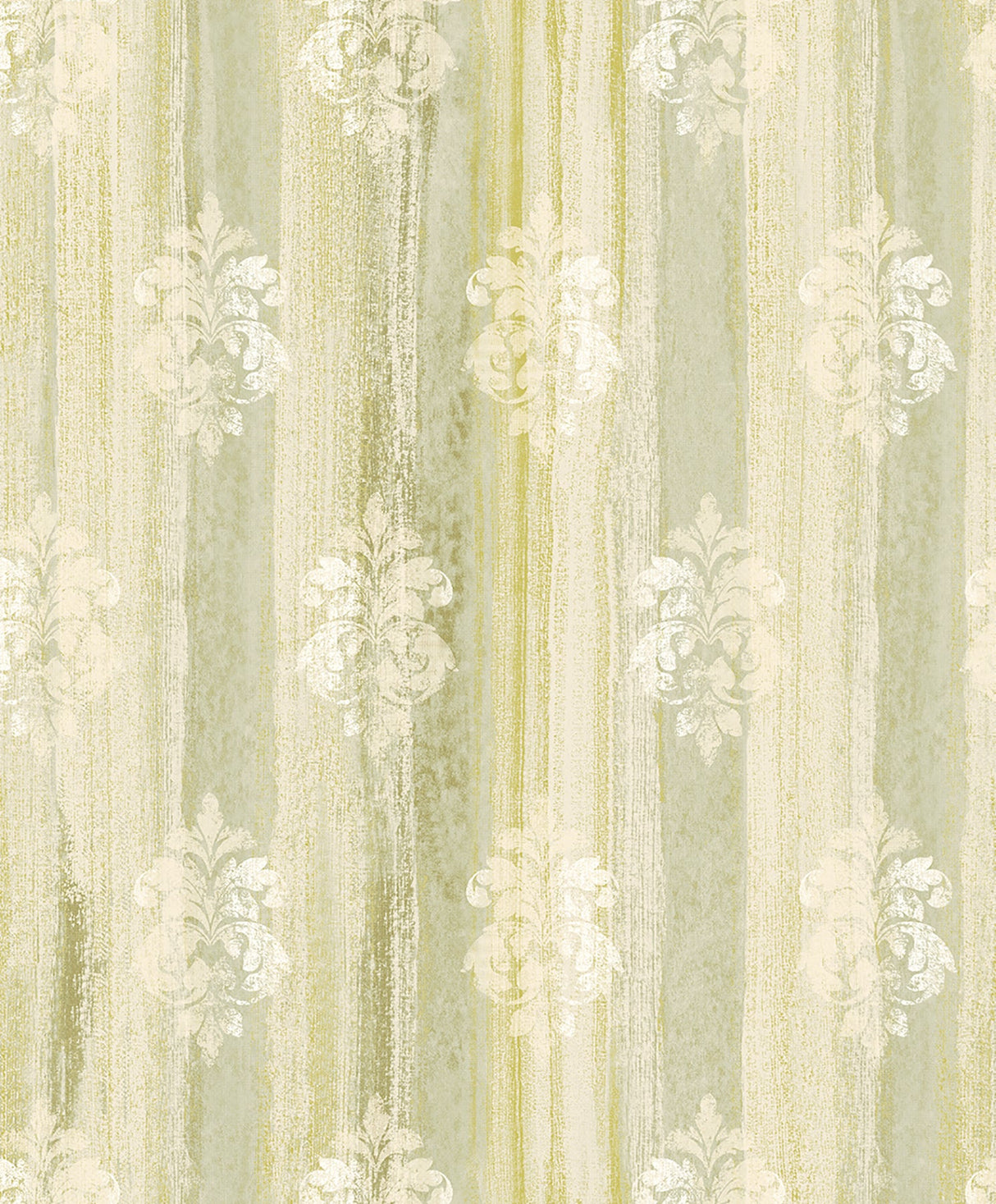 Advantage 2810-SH01128 Alison Green Damask Motif  Wallpaper