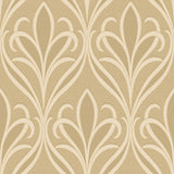 Advantage 2810-XSS0505 Vivian Khaki Nouveau Damask Wallpaper