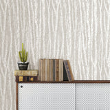 Advantage 2811-24579 Toyon Taupe Birch Tree Wallpaper