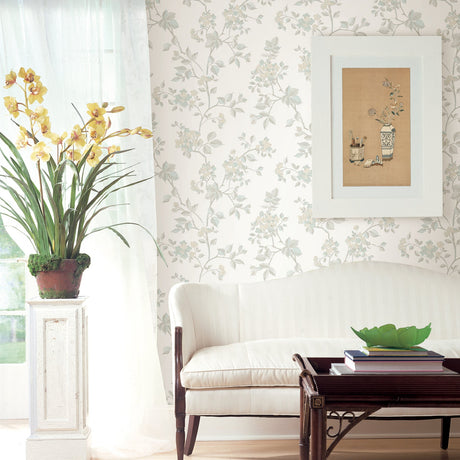 Advantage 2811-87721 Parry Light Grey Floral Wallpaper