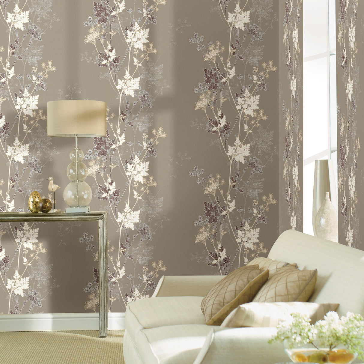 Advantage 2811-JY11305 Tara Bronze Sprig Wallpaper