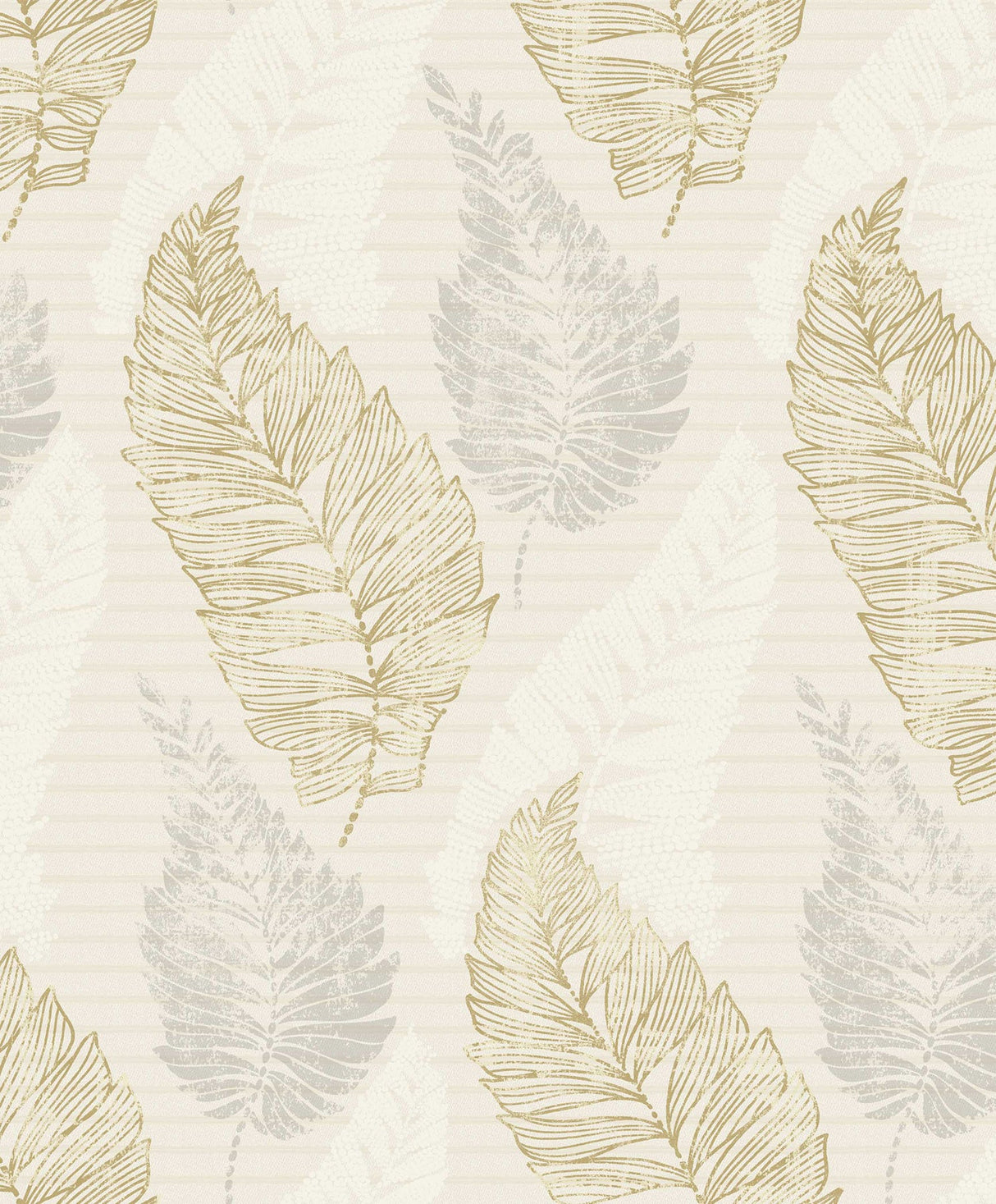 Advantage 2811-JY11401 Rosemary Cream Leaf Wallpaper