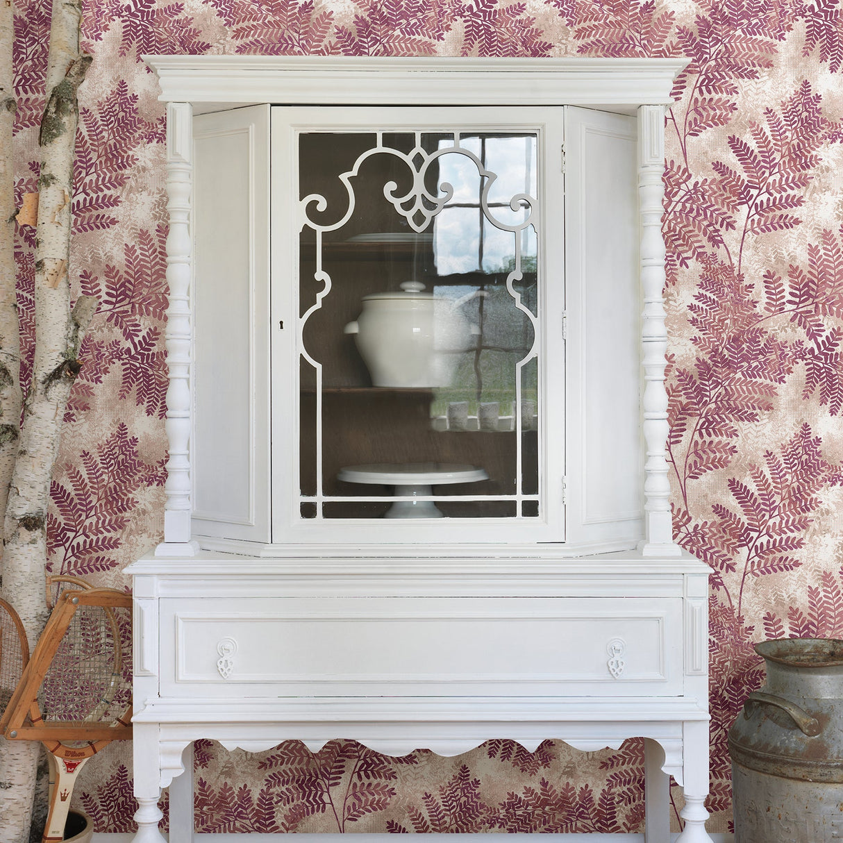 Advantage 2811-LV04354 Cyathea Pink Fern Wallpaper