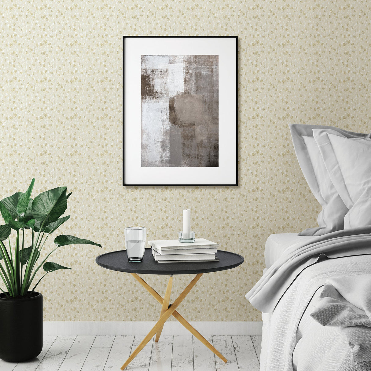 Advantage 2811-LV04705 Vervain Light Yellow Bud Wallpaper