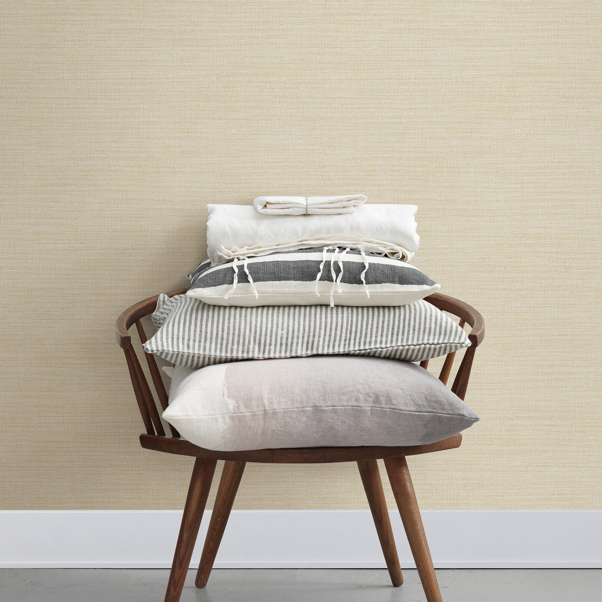 Advantage 2812-AR40108 Ashleigh Neutral Linen Texture Wallpaper