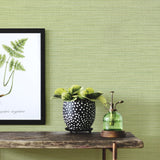 Advantage 2812-AR40124 Ashleigh Green Linen Texture Wallpaper