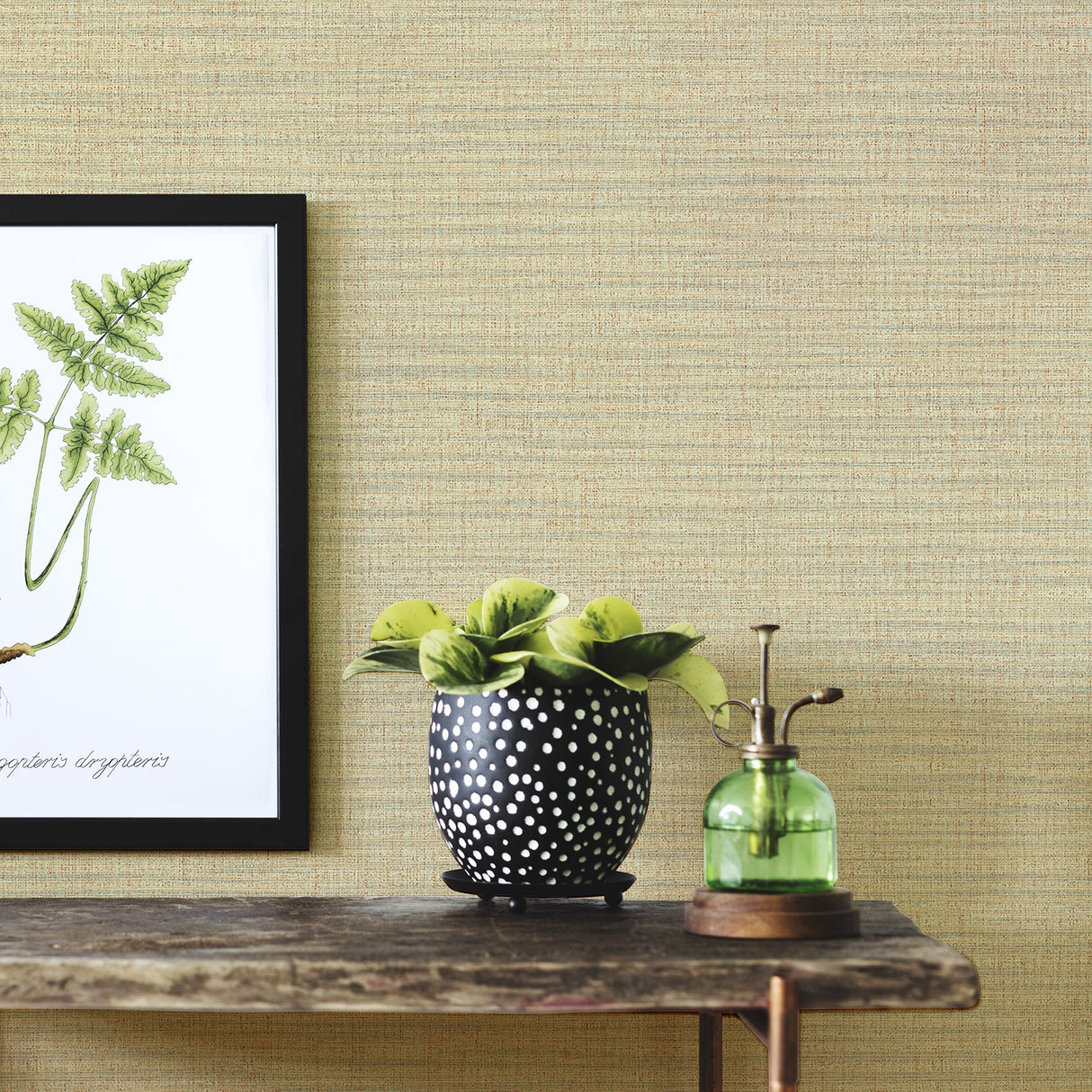 Advantage 2812-AR40127 Ashleigh Yellow Linen Texture Wallpaper