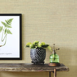 Advantage 2812-AR40127 Ashleigh Yellow Linen Texture Wallpaper