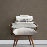 Advantage 2812-AR40134 Ashleigh Taupe Linen Texture Wallpaper