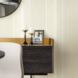 Advantage 2812-BLW10205 Vickie Beige Stripe Wallpaper