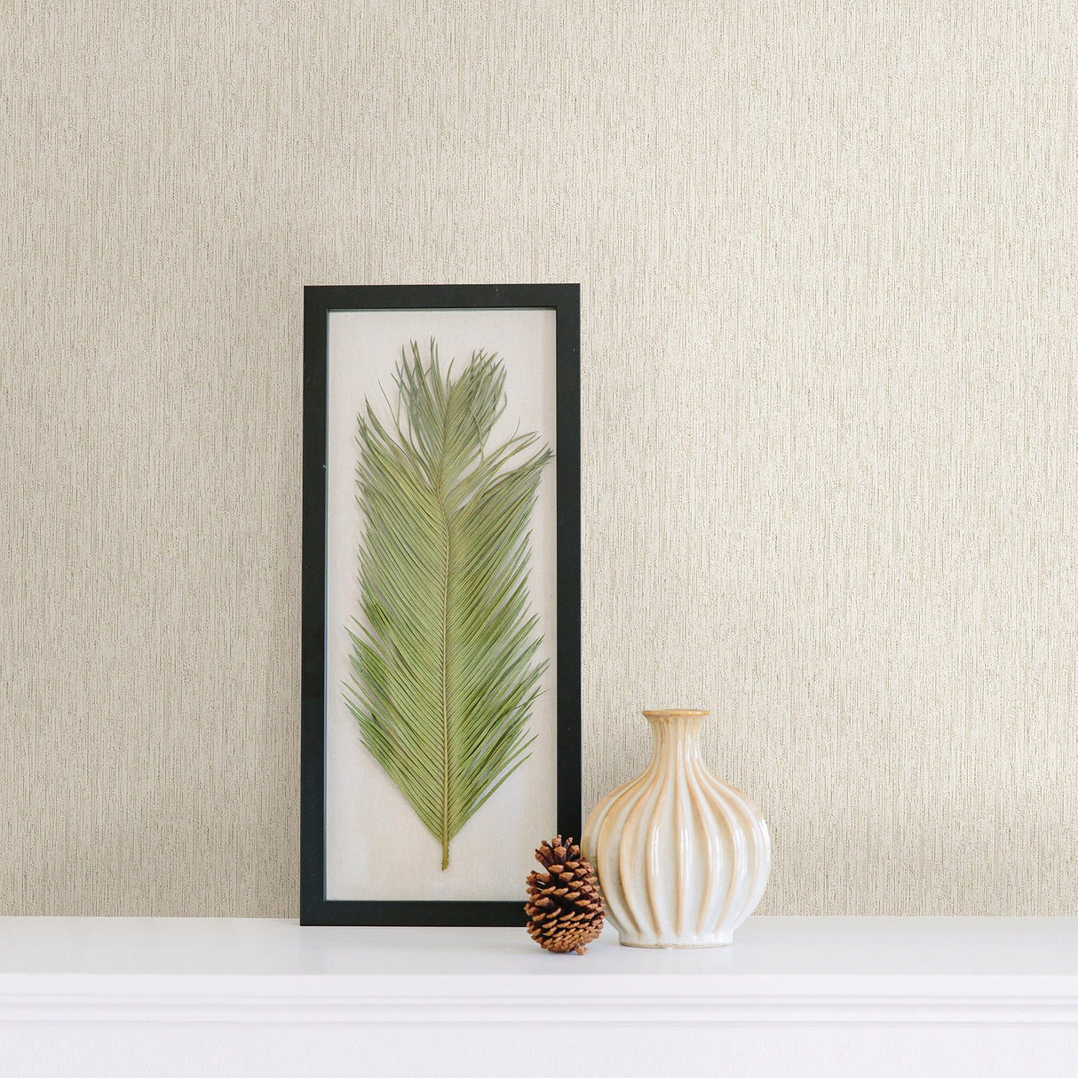 Advantage 2812-IH18402C Lorian Neutral Vertical Texture Wallpaper