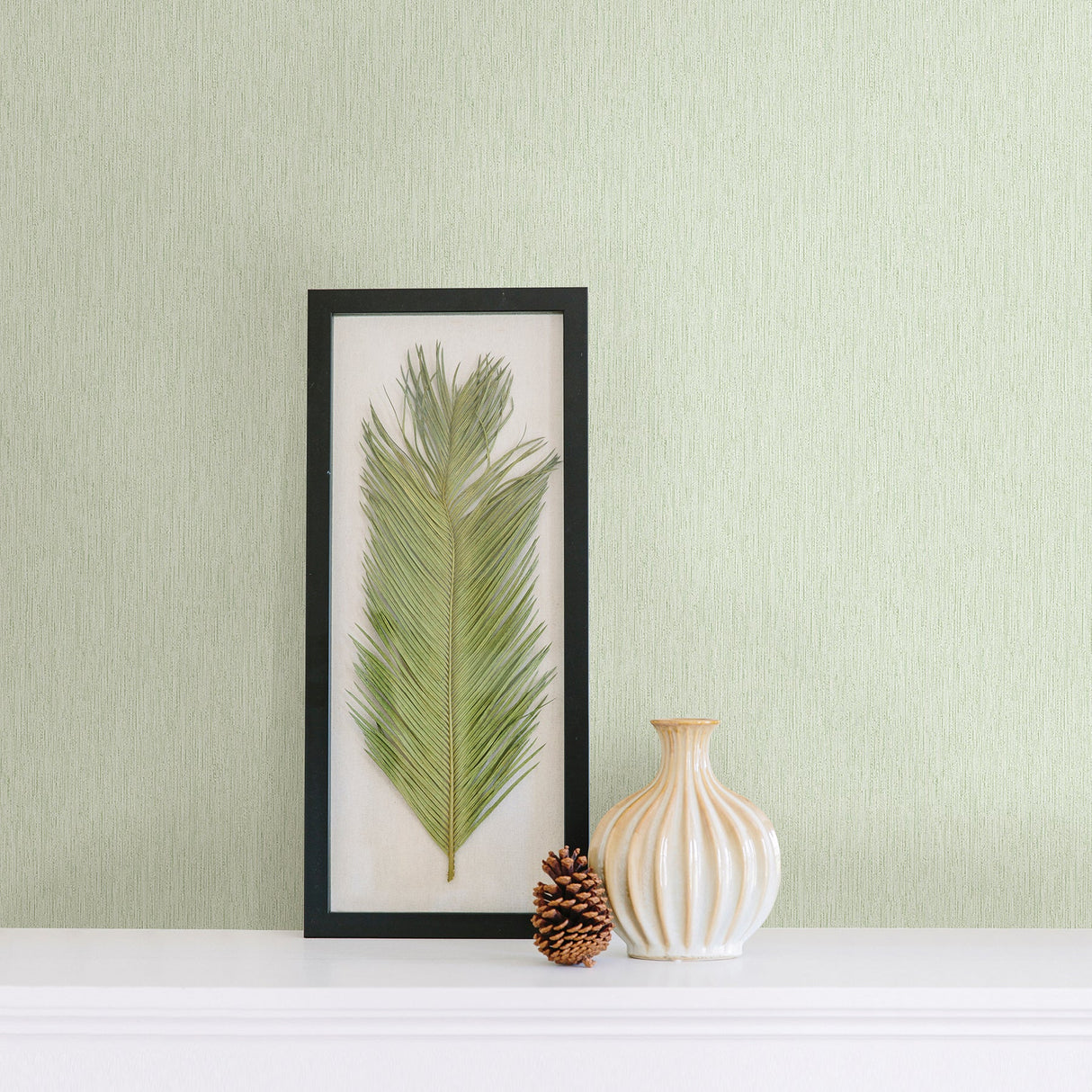 Advantage 2812-IH18407C Lorian Sage Vertical Texture Wallpaper