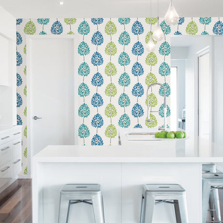 Advantage 2813-24969 Tsai Multicolor Tree Wallpaper