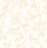 Advantage 2813-24973 Ray Light Yellow Bird Trail Wallpaper