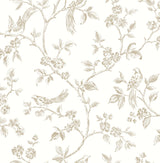 Advantage 2813-24974 Ray Taupe Bird Trail Wallpaper