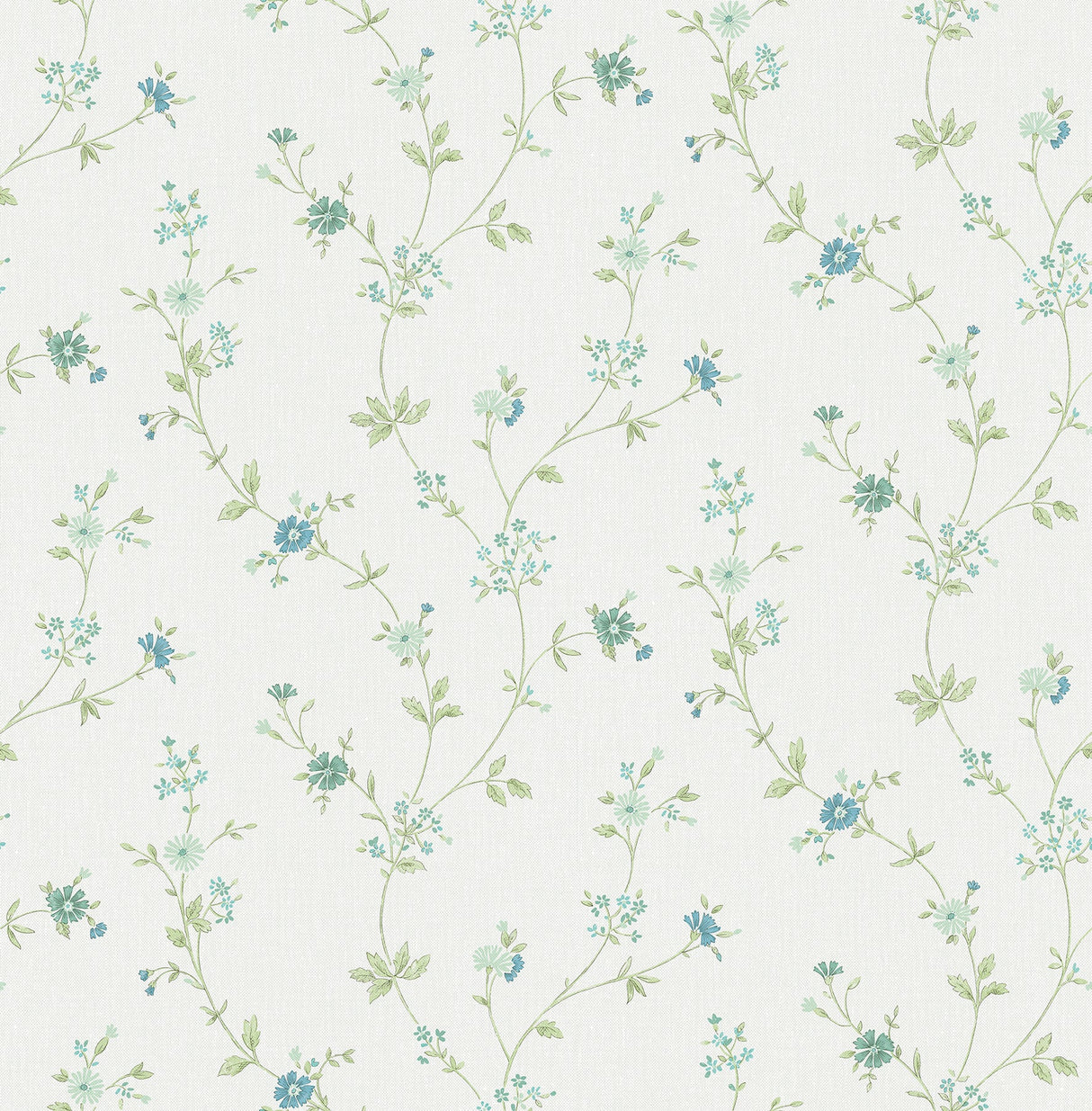 Advantage 2813-24986 Sameulsson Light Blue Small Floral Trail Wallpaper