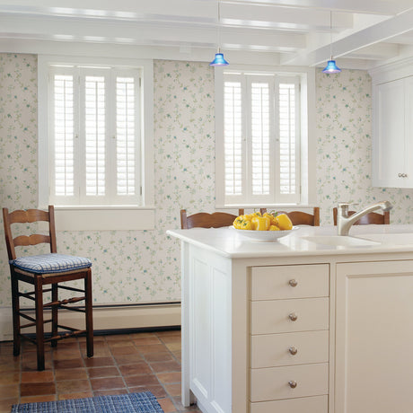 Advantage 2813-24986 Sameulsson Light Blue Small Floral Trail Wallpaper