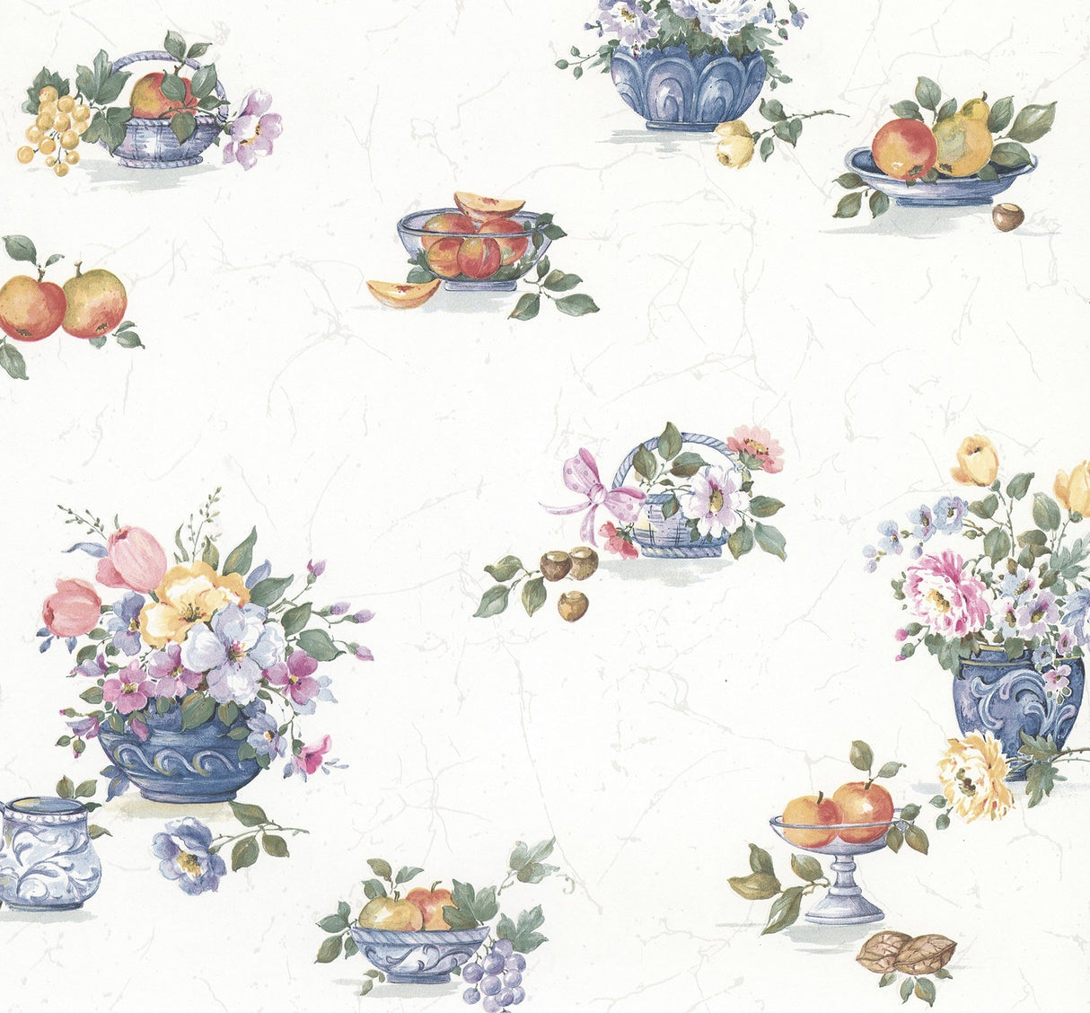Advantage 2813-24989 Puck Multicolor Fruit Basket Wallpaper