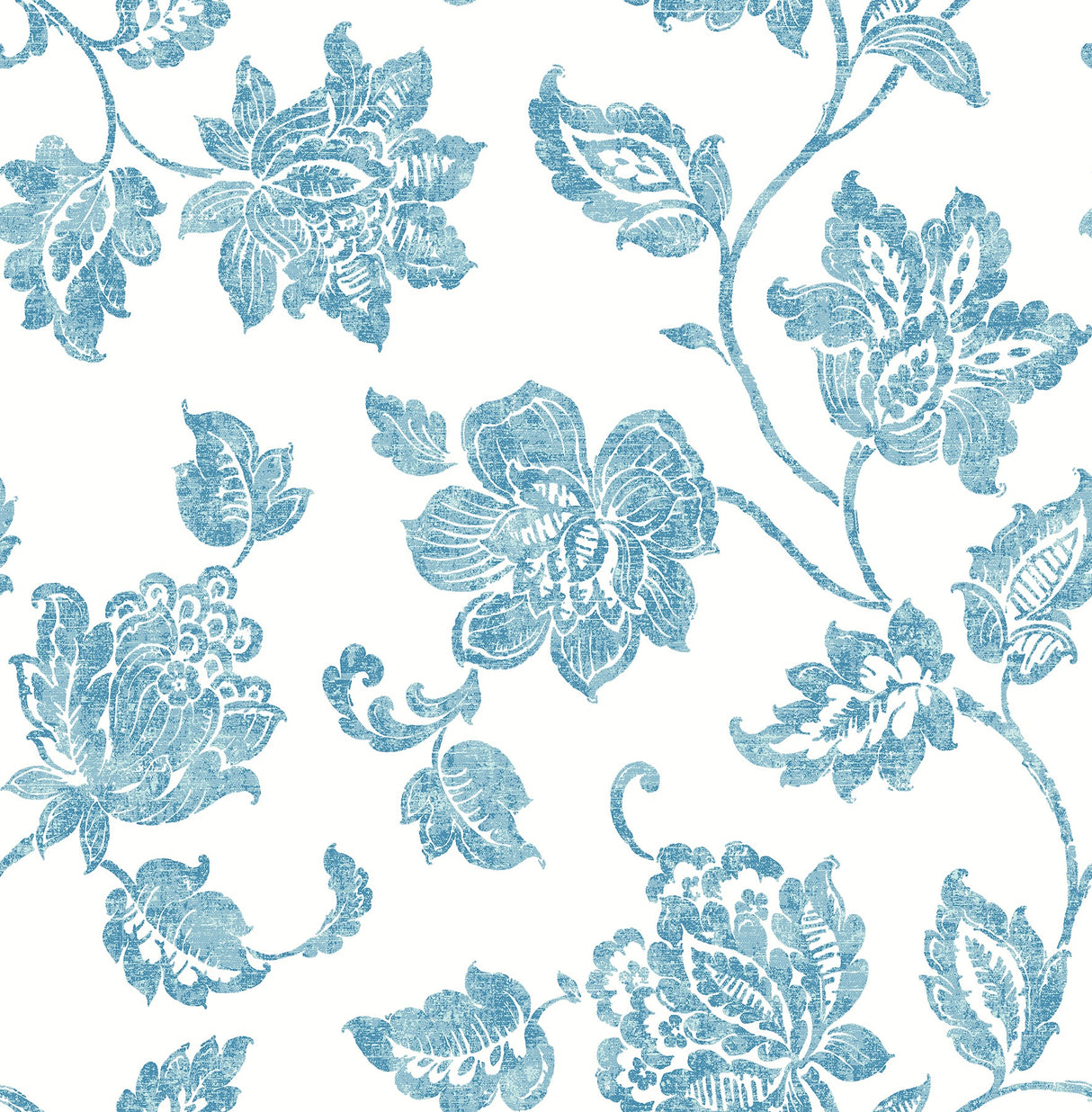 Advantage 2813-24995 Guy Blue Jacobean Wallpaper