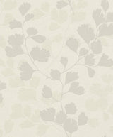 Advantage 2813-490817 Ripert Light Grey Leaf Silhouette Wallpaper