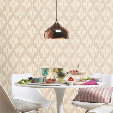 Advantage 2813-527704 Keller Beige Ogee Wallpaper
