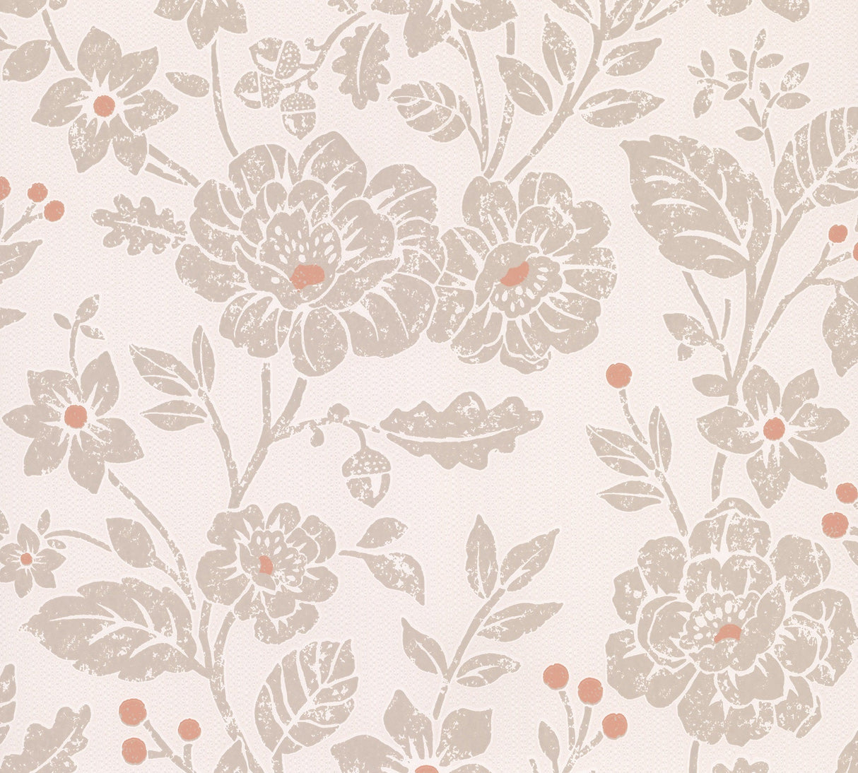 Advantage 2813-M1351 Bourdain Light Brown Floral Wallpaper