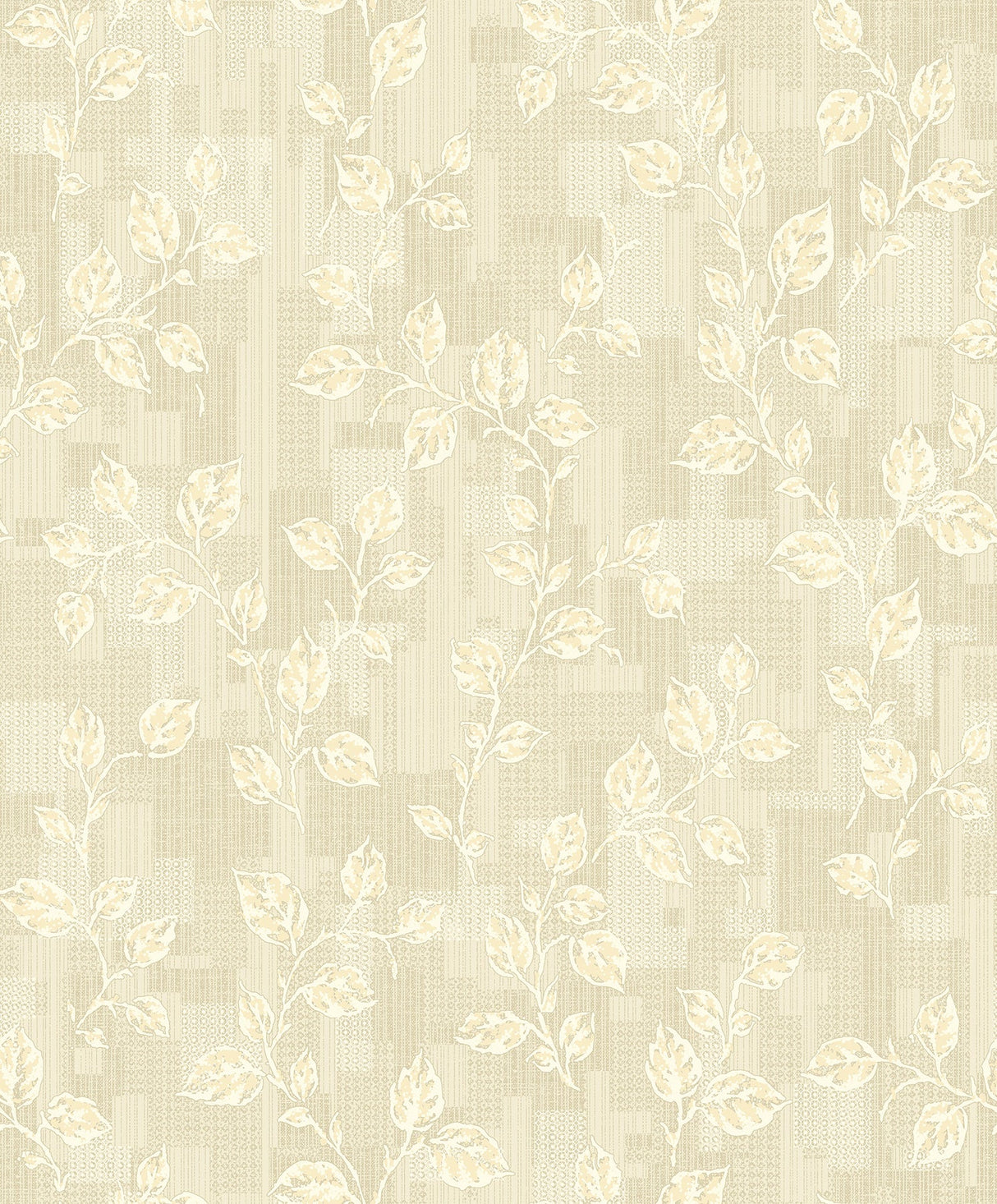 Advantage 2813-SA1-1031 Child Cream Leaf Patchwork Wallpaper