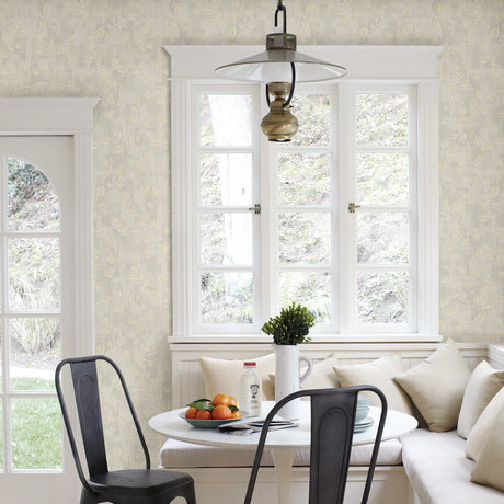 Advantage 2813-SA1-1034 Child Grey Leaf Patchwork Wallpaper