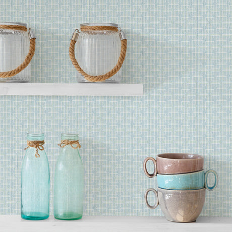 Advantage 2813-SA1-1102 Garten Light Blue Geometric Wallpaper