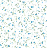 Advantage 2814-24964 Catlett Blue Floral Toss Wallpaper