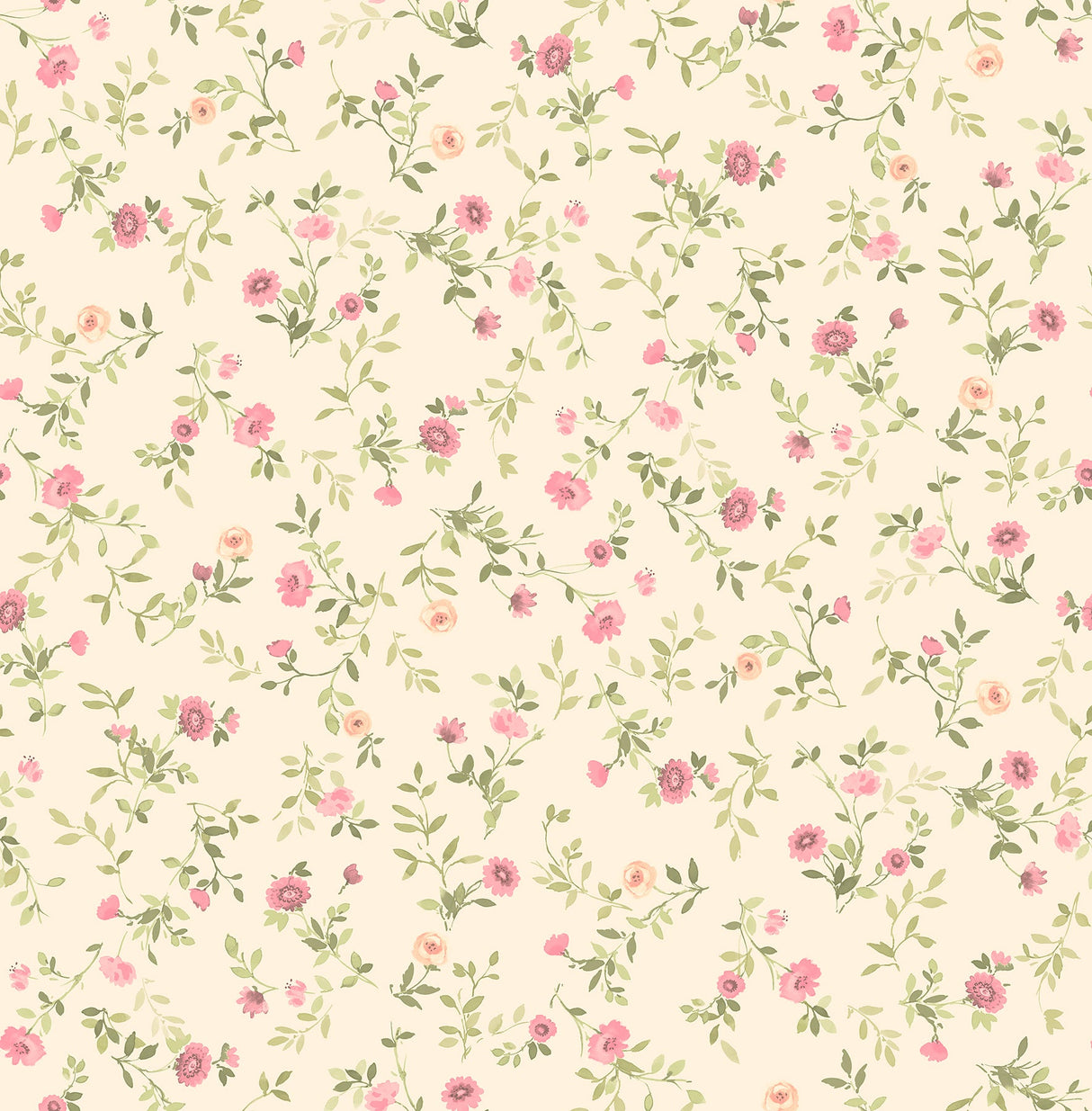 Advantage 2814-24966 Catlett Pink Floral Toss Wallpaper