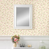 Advantage 2814-24966 Catlett Pink Floral Toss Wallpaper