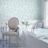 Advantage 2814-24975 Aaron Light Blue Bird Trail Wallpaper