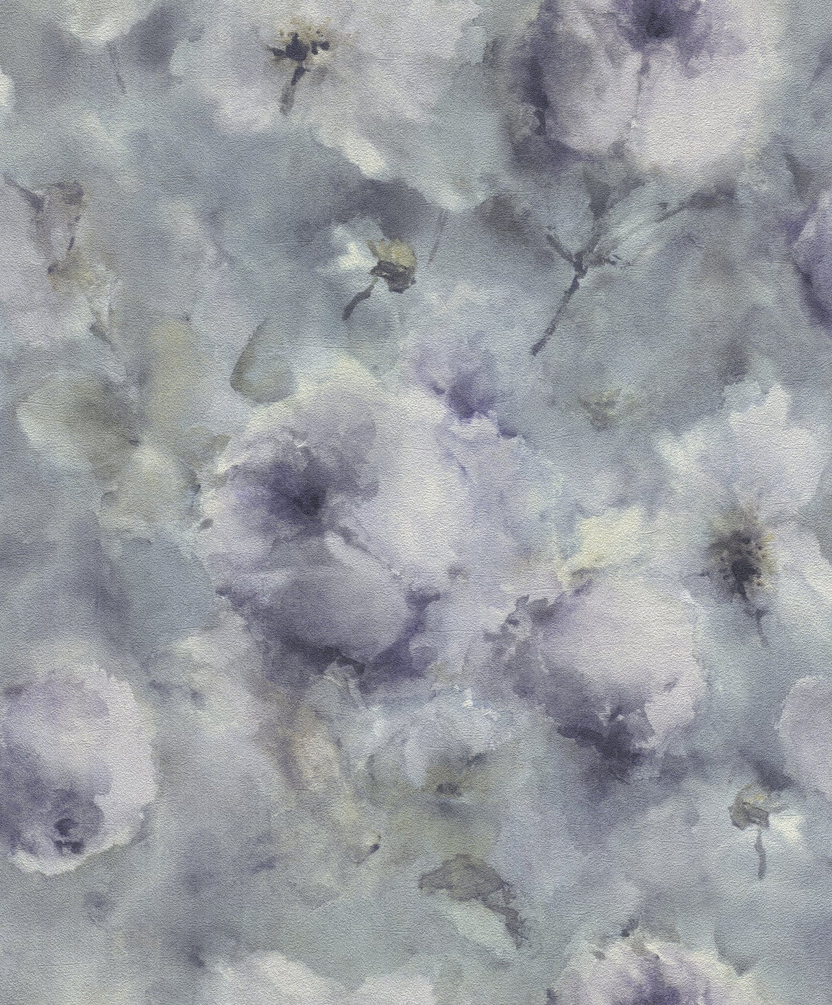 Advantage 2814-467307 Innocent Blue Watercolor Floral Wallpaper