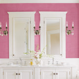 Advantage 2814-803914 Langston Pink Linen Texture Wallpaper