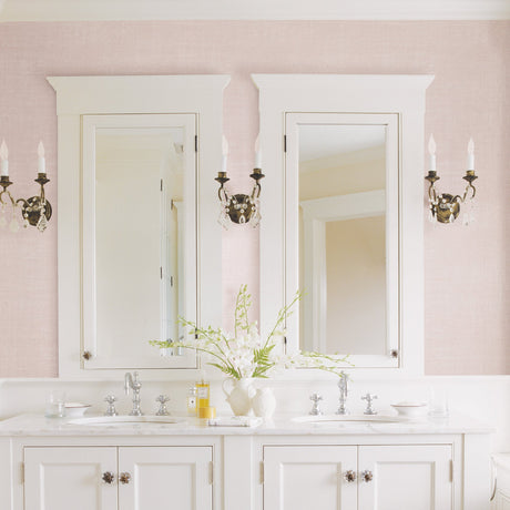 Advantage 2814-803921 Langston Light Pink Linen Texture Wallpaper