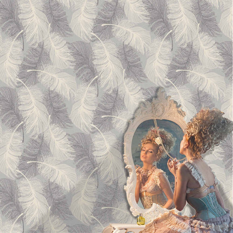 Advantage 2814-M0923 Hurston Grey Feather Wallpaper