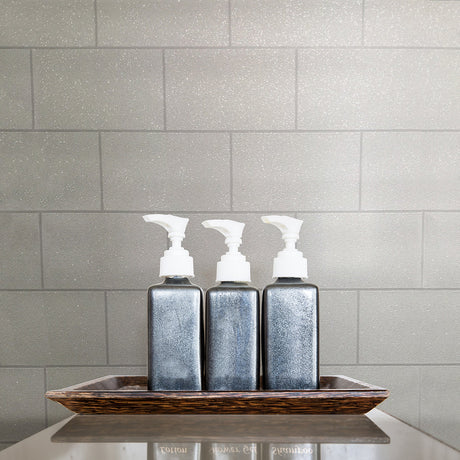 Advantage 2814-M1054 Neale White Subway Tile Wallpaper