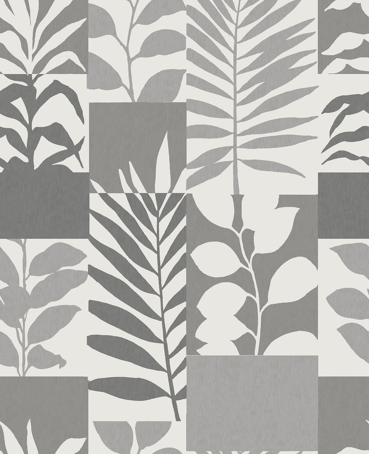 Advantage 2814-M1383 Hammons Silver Block Botanical Wallpaper