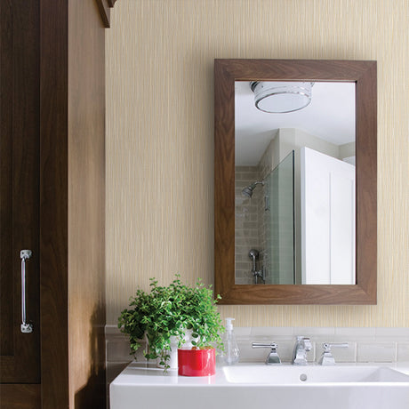 Advantage 2814-SY51084 Lawrence Ivory Grasscloth Wallpaper