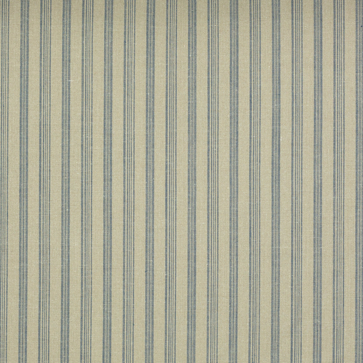 Schumacher 281P14 INDIGO STRIPE in NATURAL Fabric - RAOUL TE