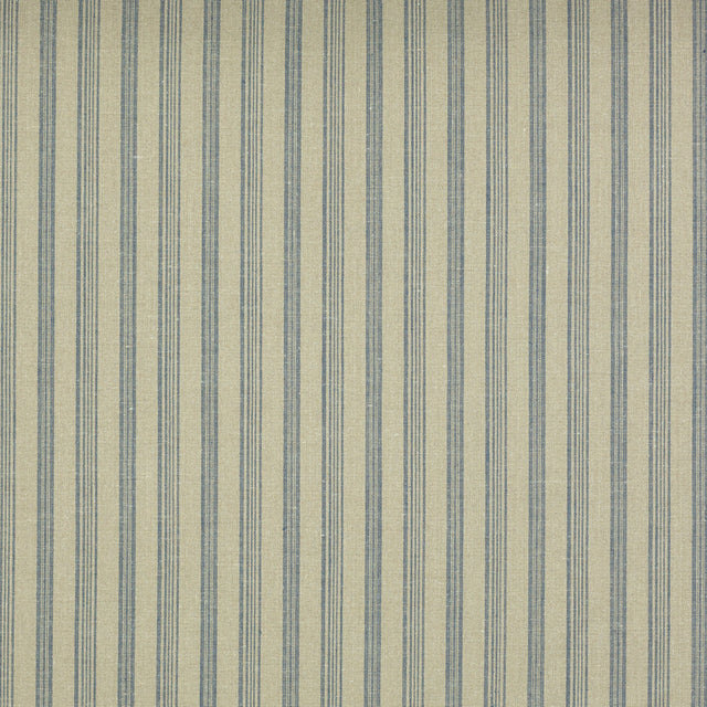 Schumacher 281P14 INDIGO STRIPE in NATURAL Fabric - RAOUL TE